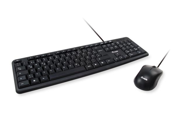 Equip Keyboard+Mouse USB Kabelgebundenes Kombi Set schwarz deutsch
